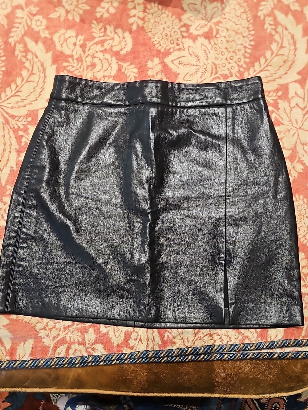 Wilfred Black Faux Leather Mini Skirt